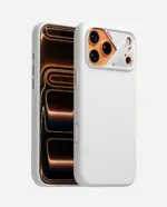 AULUMU A18 Partical Vegan leather case  iPhone 18/17 Pro ,White - Image 3