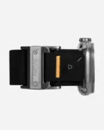 AULUMU A11 band for Apple Watch, Black buckle+Black Strap (3D Woven Herringbone with Letter M) - Image 7