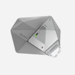AULUMU A39 Geometric Case for AirPods Pro 3 | Lock & Lanyard, Gray